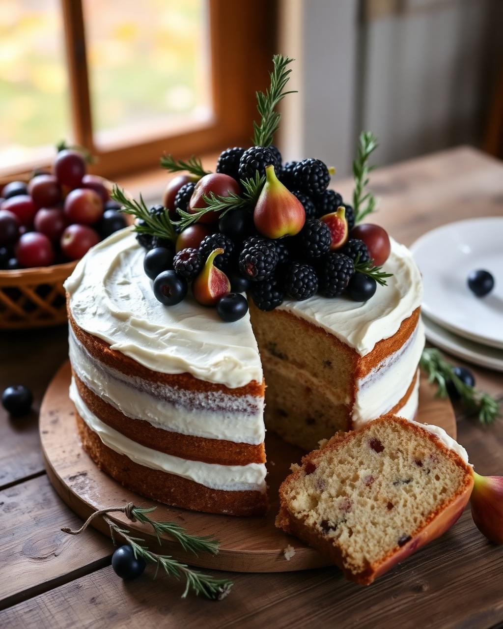 Figs & Blackberries — Anniversaries cake by Deb's Cake Creations