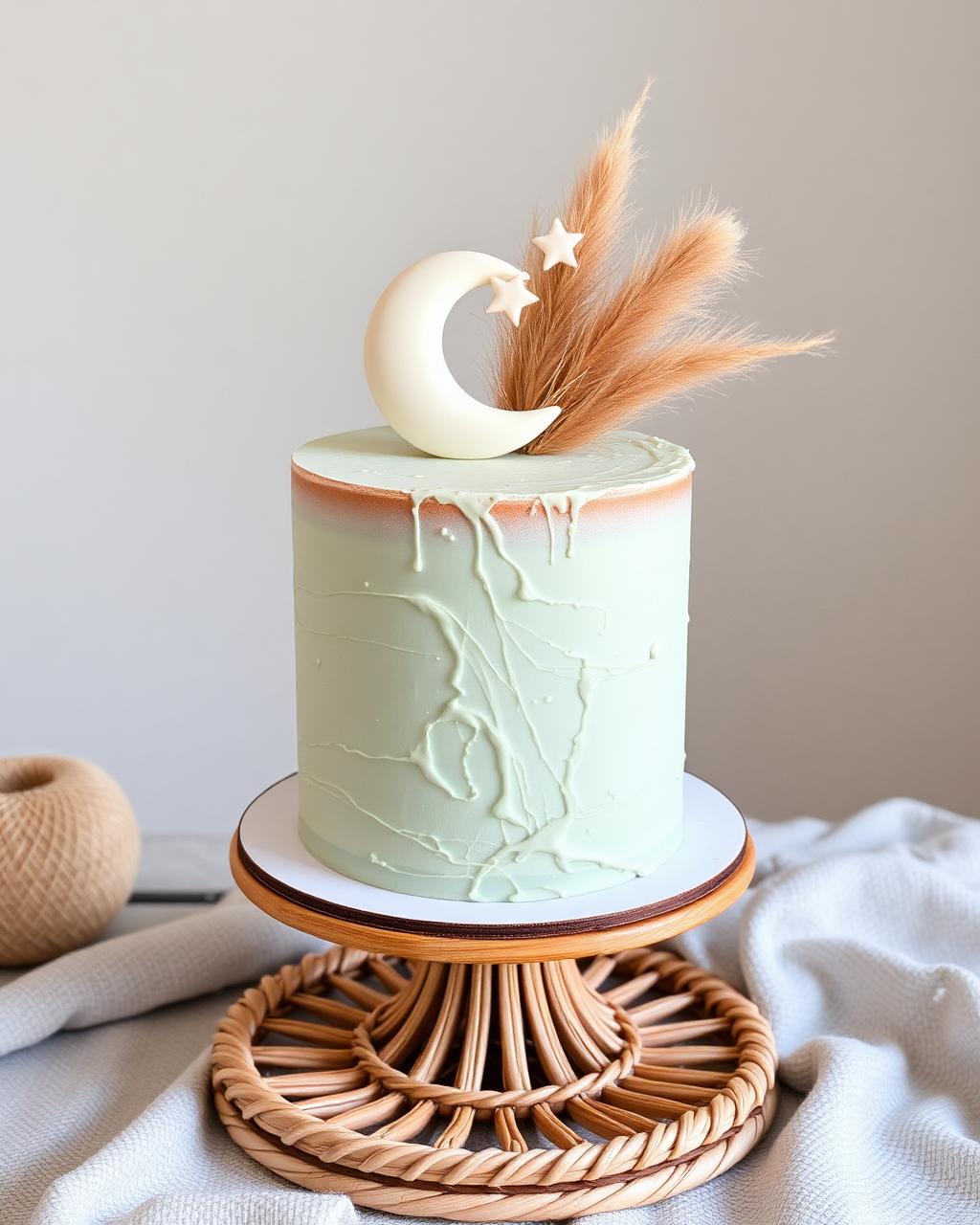 Sage & Pampas — Baby Showers cake by Deb's Cake Creations