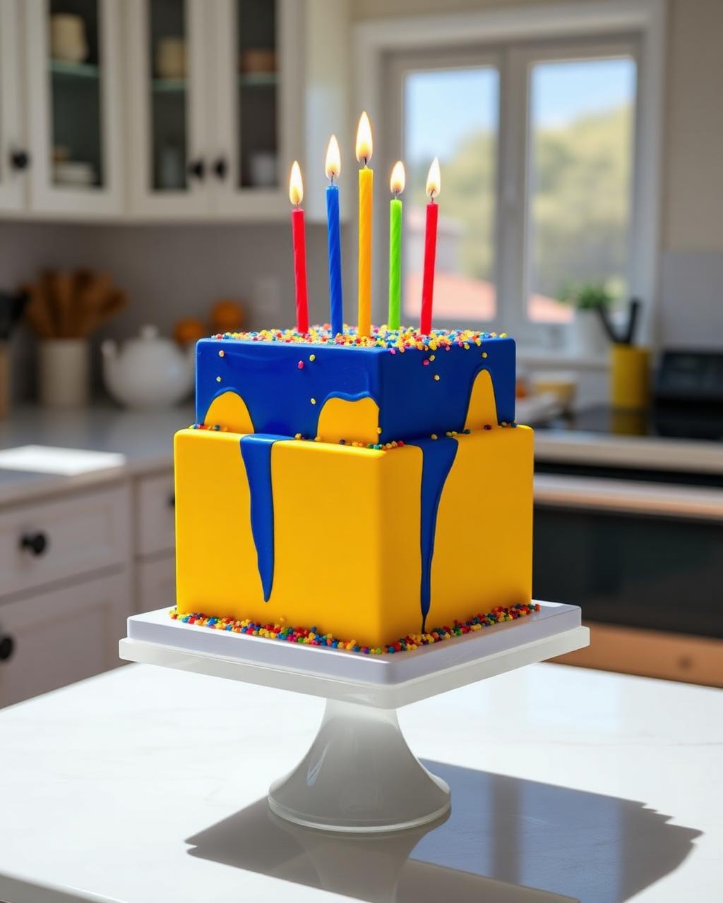 Pop Art Blocks — Birthdays cake by Deb's Cake Creations