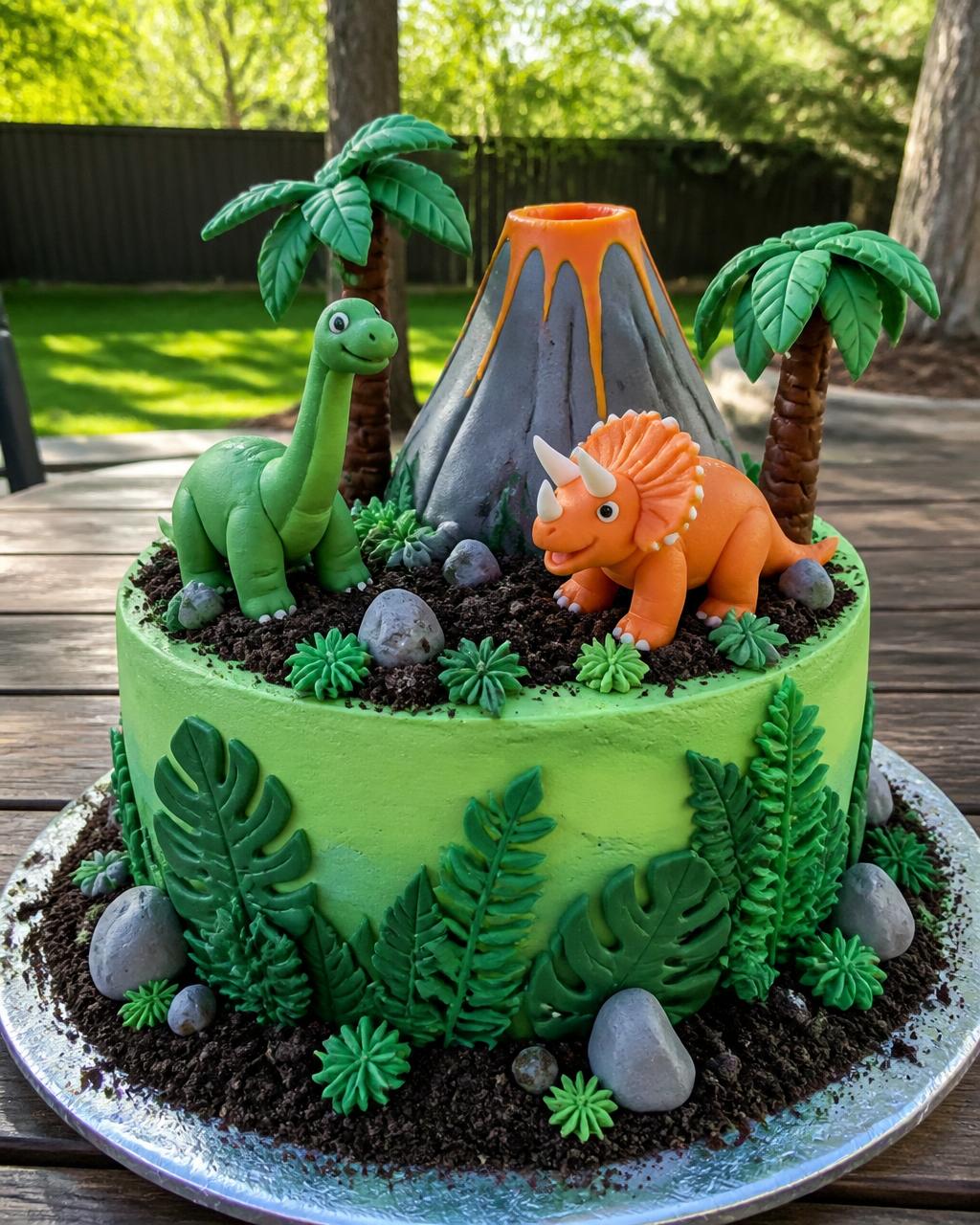 Jungle Dinosaurs — Kids' Parties cake by Deb's Cake Creations